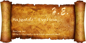 Hajgató Evelina névjegykártya